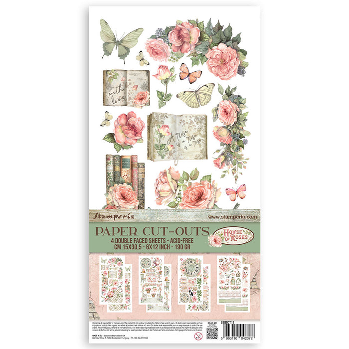SBBCT11 4 Sheets (6"x12") House of Roses