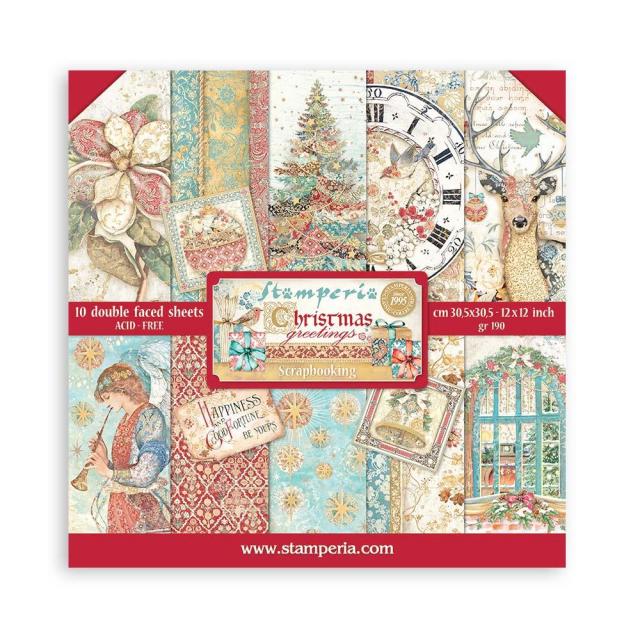 SBBL137 Paper Pad (12x12) Christmas Greetings – Miniature Luxuries &  Papers