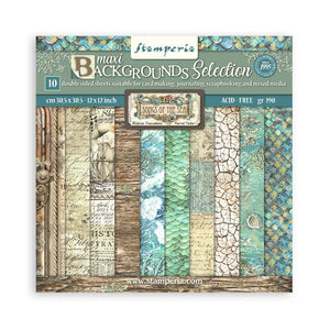 SBBL142 Paper Pad (12"x12") Songs of the Sea Backgrounds