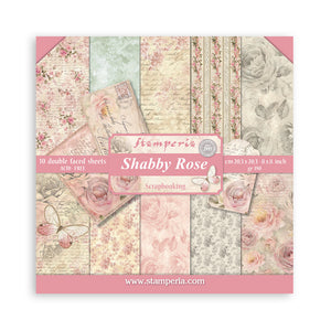 SBBS107 Paper Pad  (8"x8") Shabby Rose