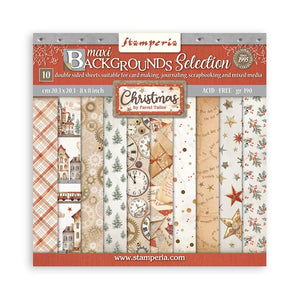 SBBS111 Paper Pad  (8"x8") Gear Up for Christmas Backgrounds