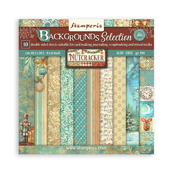SBBS113 Paper Pad  (8"x8") The Nutcracker Backgrounds