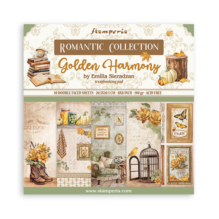 SBBS114 Paper Pad  (8"x8") Golden Harmony