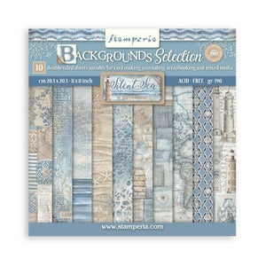 SBBS126 Paper Pad  (8"x8") Silent Sea Backgrounds