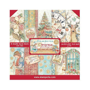 SBBS86 Paper Pad  (8"x8") Christmas Greetings