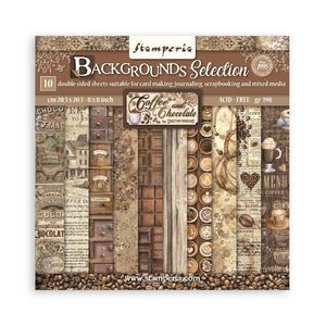 SBBS94 Paper Pad  (8"x8") Coffee and Chocolate Backgrounds