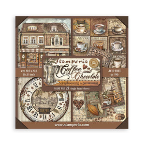 SBBSXB01 Paper Pad 22 sheets (8"x8") Coffee and Chocolate Single sided