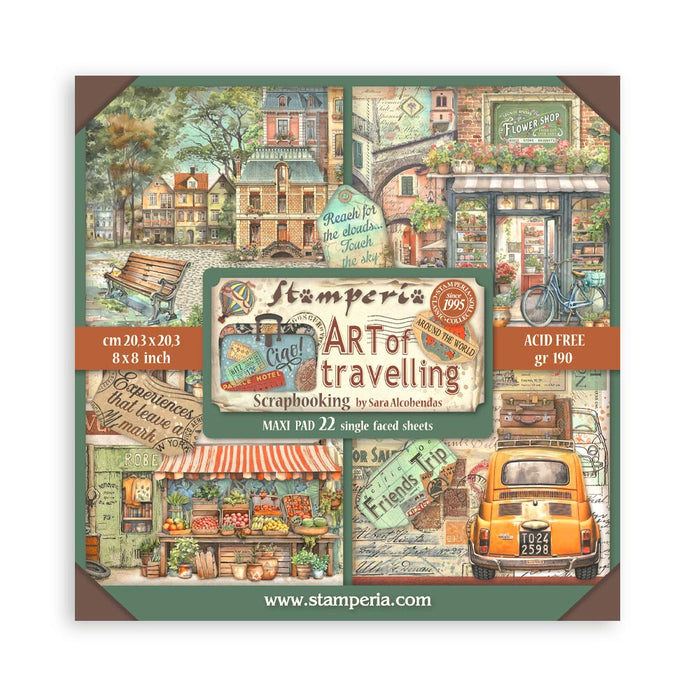 SBBSXB07 Paper Pad 22 sheets (8"x8") Art of Travelling