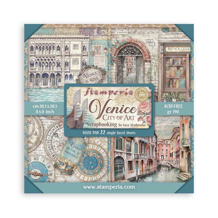 SBBSXB14 Paper Pad 22 sheets (8"x8") Venice