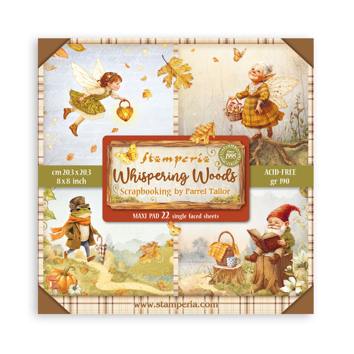 SBBSXB17 Paper Pad 22 sheets (8"x8") Whispering Woods