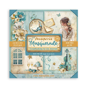 SBBXLB20 Paper Pad 22 sheets (12"x12") Masquerade Single sided