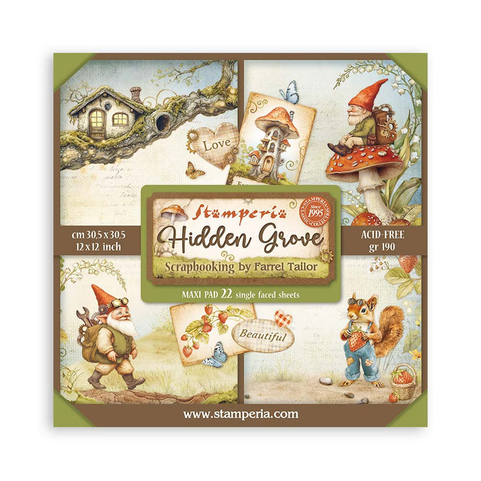 SBBXLB22 Paper Pad 22 sheets (12"x12") Hidden Grove