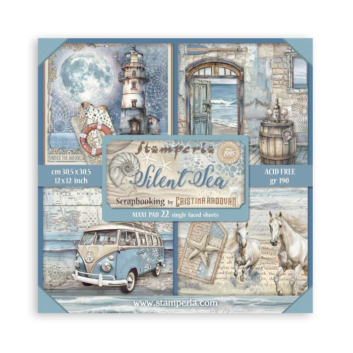 SBBXLB24 Paper Pad 22 sheets (12"x12") Silent Sea