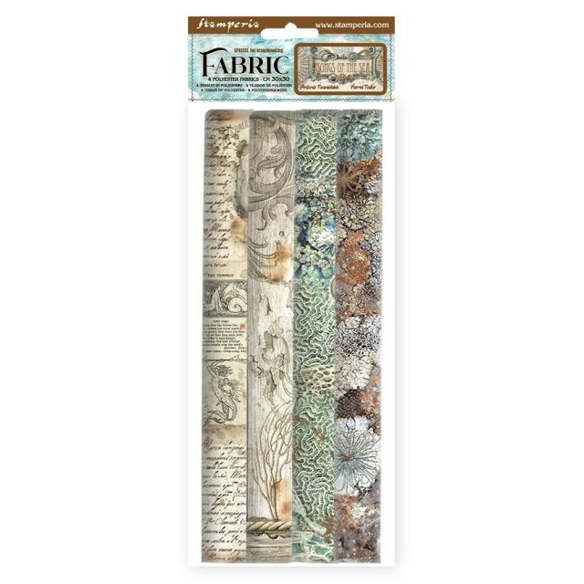 SBPLT18 Songs of the Sea Pack of 4 Sheets Fabric 30 x 30