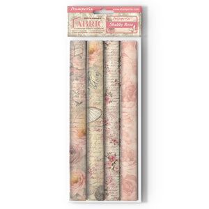 SBPLT29 Shabby Rose Pack of 4 Sheets Fabric 30 x 30