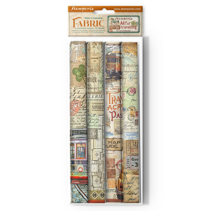 SBPLT40 Art of Travelling Pack of 4 Sheets Fabric 30 x 30