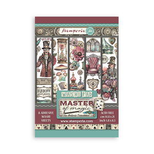 SBW16  Washi Pad 8 Sheets 5.8"x8.3" Master of Magic