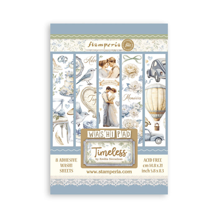 SBW20  Washi Pad 8 Sheets 5.8"x8.3" Timeless