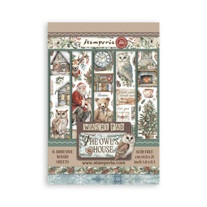 SBW23  Washi Pad 8 Sheets 5.8"x8.3" The Owl's House
