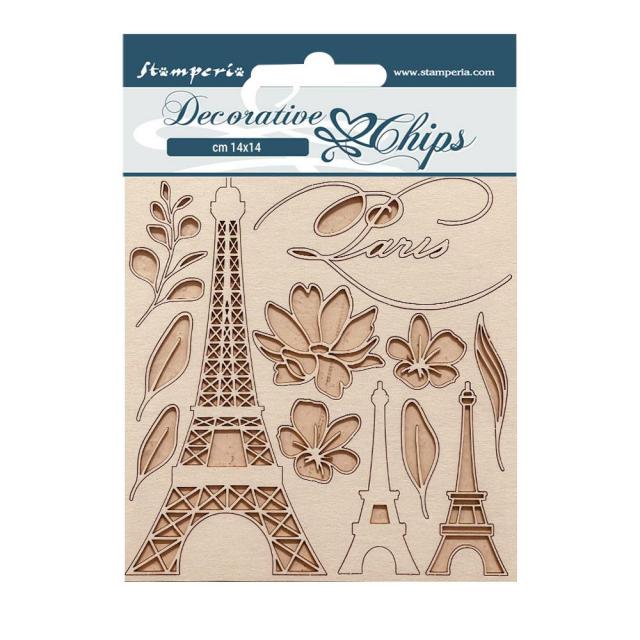 SCB165 Decorative Chips 14 x 14cm Create Happiness Oh La La Tour Eiffel