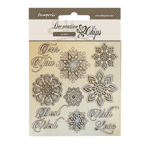 SCB174 Decorative Chips 14 x 14cm Snowflakes