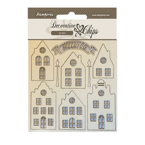 SCB179 Decorative Chips 14 x 14cm Cozy Houses