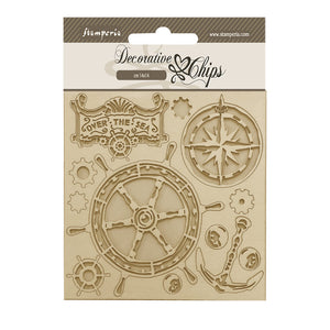 SCB188 Decorative Chips 14 x 14cm Songs of the Sea Rudder
