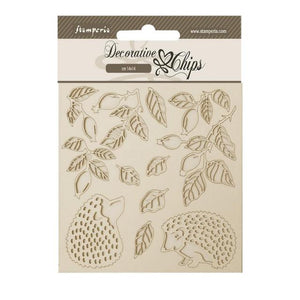 SCB191 Decorative Chips 14 x 14cm Woodland Hedgehog