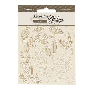 SCB212 Decorative Chips 14 x 14cm Secret Diary Leaves Pattern