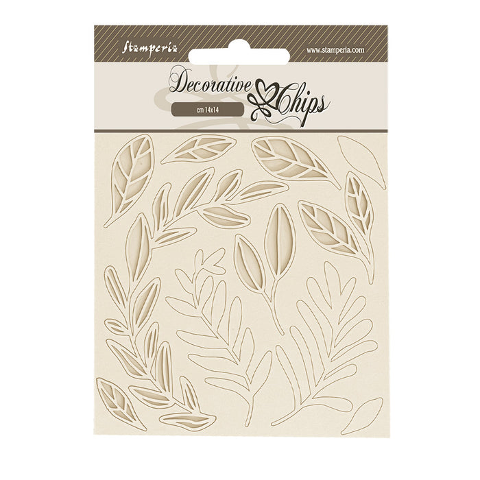 SCB212 Decorative Chips 14 x 14cm Secret Diary Leaves Pattern