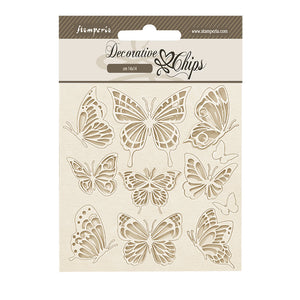 SCB220 Decorative Chips 14 x 14cm Lavender Butterflies