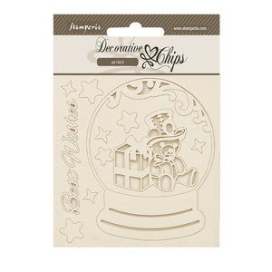 SCB225 Decorative Chips 14 x 14cm Gear Up for Christmas Snowglobes
