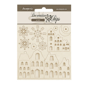SCB226 Decorative Chips 14 x 14cm Gear Up for Christmas Cozy Houses