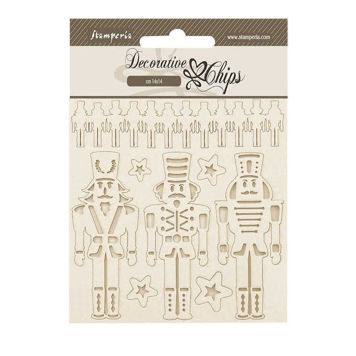 SCB227 Decorative Chips 14 x 14cm The Nutcracker Soldiers