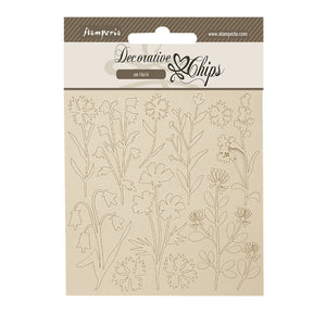 SCB237 Decorative Chips 14 x 14cm Forest Flowers