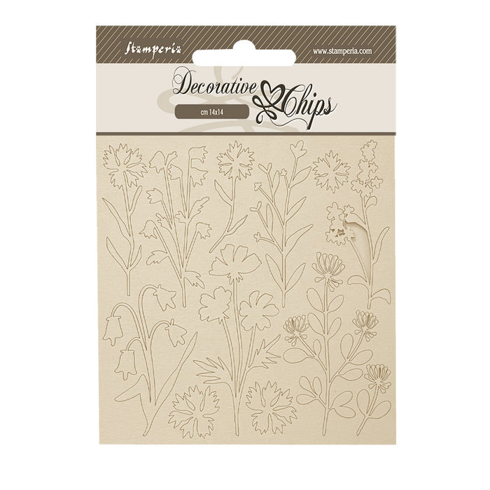 SCB237 Decorative Chips 14 x 14cm Forest Flowers