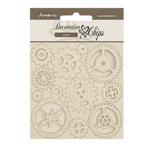 SCB241 Decorative Chips 14 x 14cm Alterego Gears and Compass