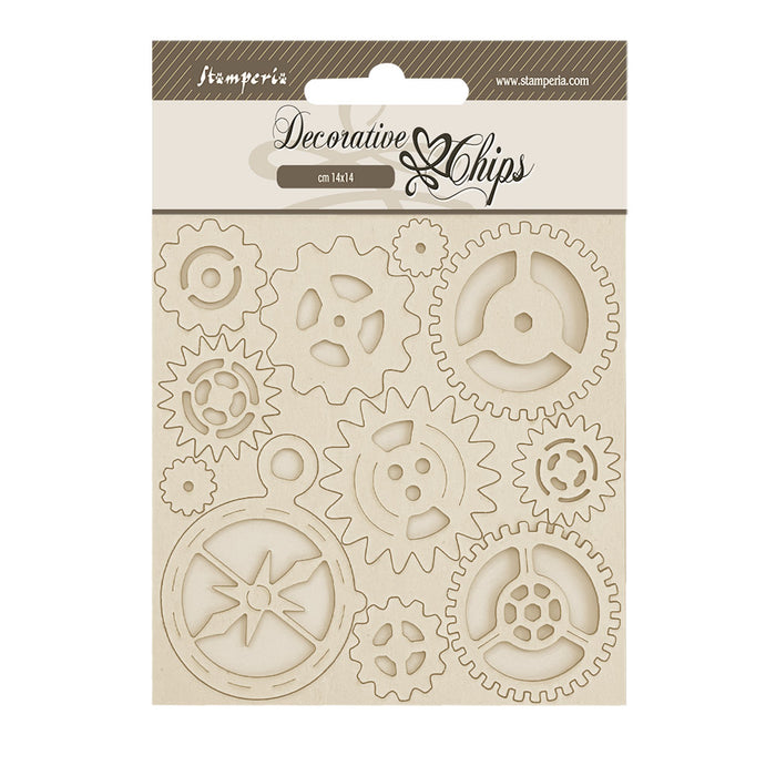 SCB241 Decorative Chips 14 x 14cm Alterego Gears and Compass