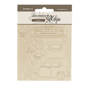 SCB250 Decorative Chips 14 x 14cm Art of Travelling Car