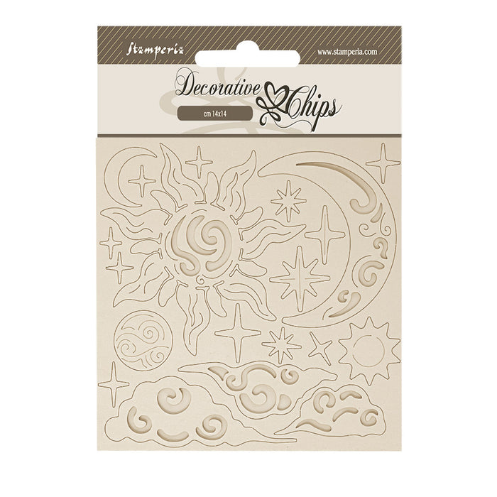 SCB251 Decorative Chips 14 x 14cm Masquerade Sun and Moon