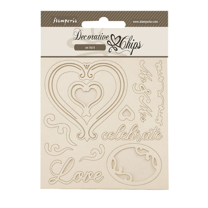 SCB264 Decorative Chips 14 x 14cm Timeless Hearts