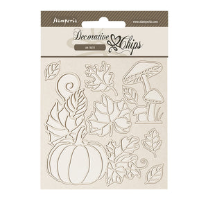 SCB275 Decorative Chips 14 x 14cm Whispering Woods Pumpkin