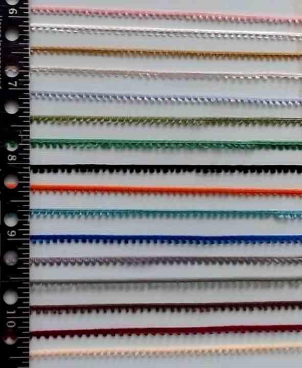 T150 Trim Eyelash Mini Picot Braid 2yds/pkg 1/8"