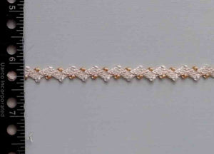 T194 Trim Poly Fancy Scallop White/Ecru 1/4"