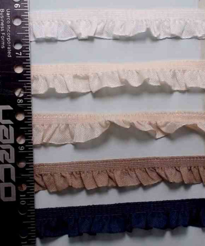 T609 Trim 90% Cotton Elastic Ruffle 5/8"