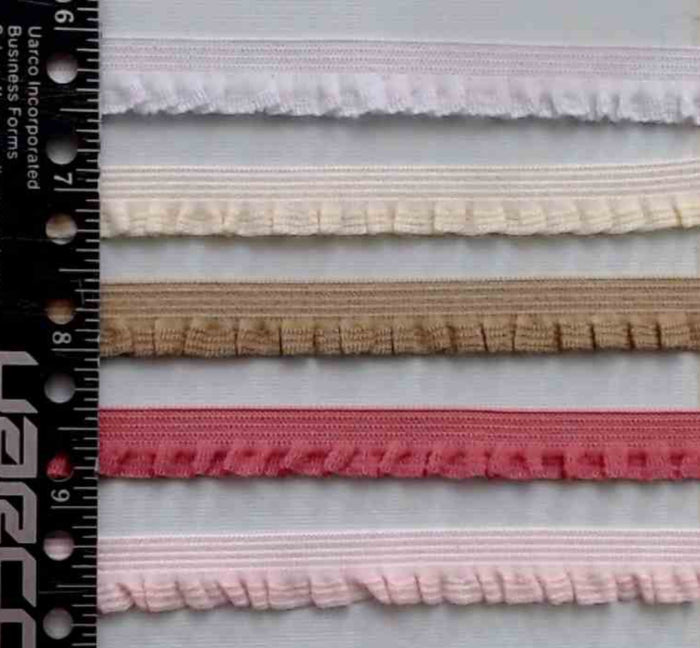 T613 Trim Poly Elastic Ruffle 1/2"