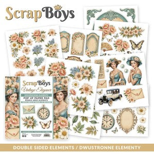 Pop Up Vintage Elegance 6x6 Double Sided Pad