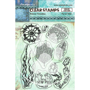 WTK182  Clear Stamp 14x18 Songs of the Sea Corals