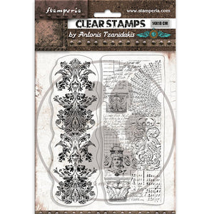 WTK189  Clear Stamp 14x18 Sir Vagabond Fantasy World Borders