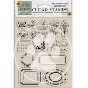 WTK192  Clear Stamp 14x18 Secret Diary Labels